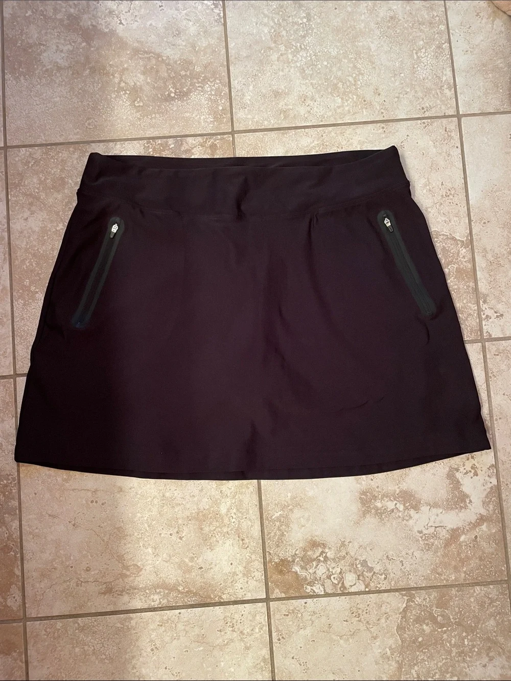 Nike Golf Tour Performance Black Active A-Line Skort with Zipper Pockets